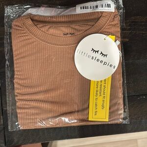 Little Sleepies Caramel Ribbed Two-Piece Pajama Set